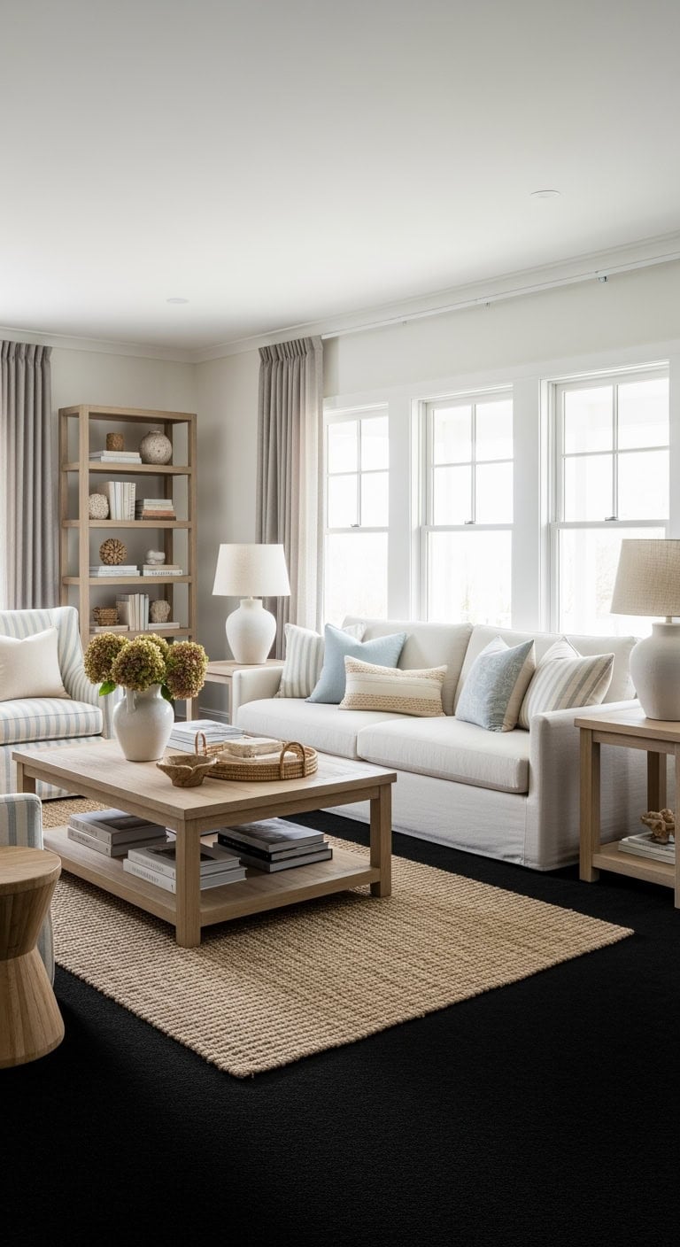 coastal grandmother black contrast