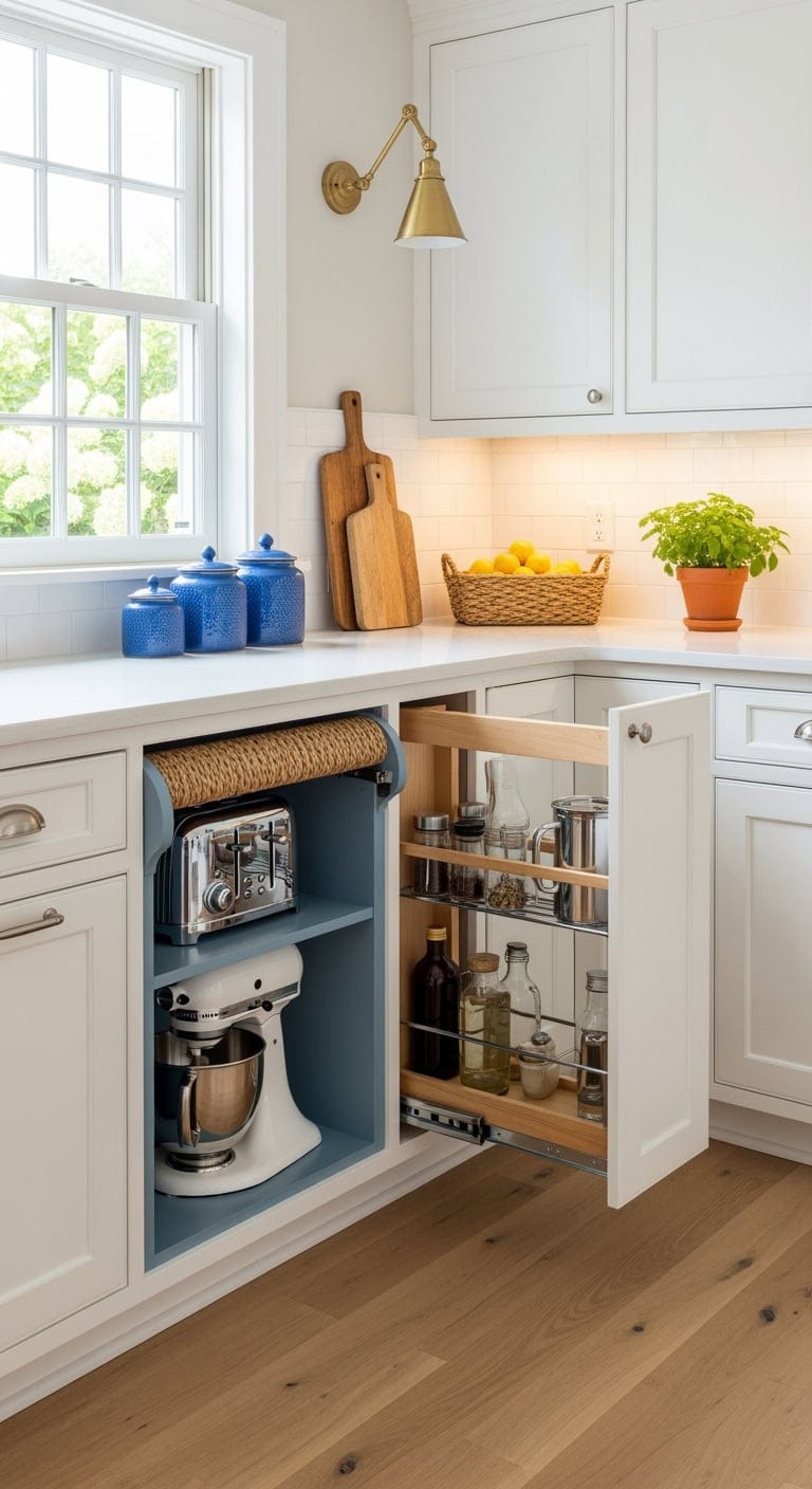 coastal hidden appliance garage