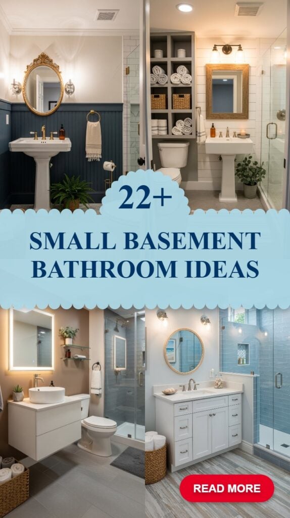 23 Small Basement Bathroom Ideas That Maximize Every Inch