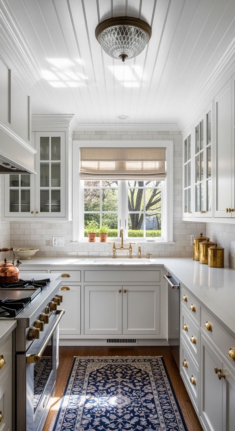 colonial painted wood ceiling