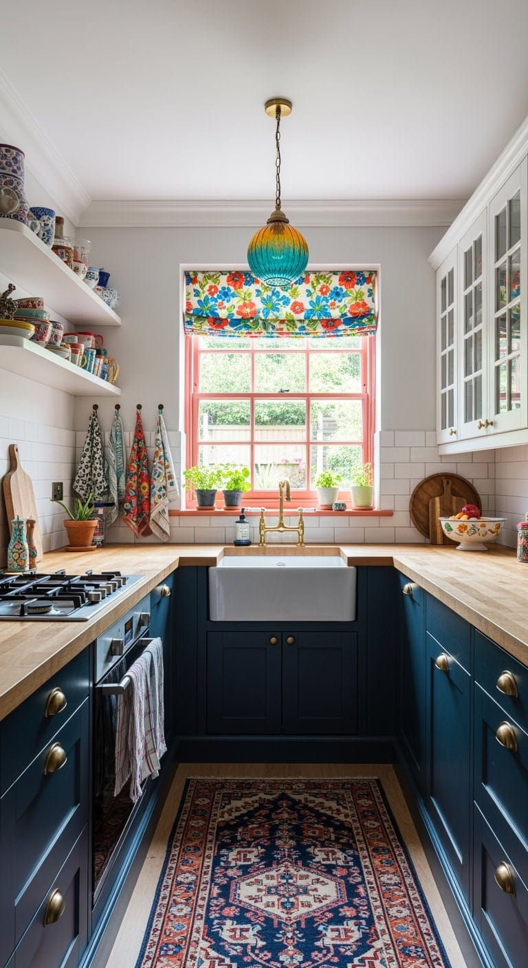 colorful eclectic vintage kitchen