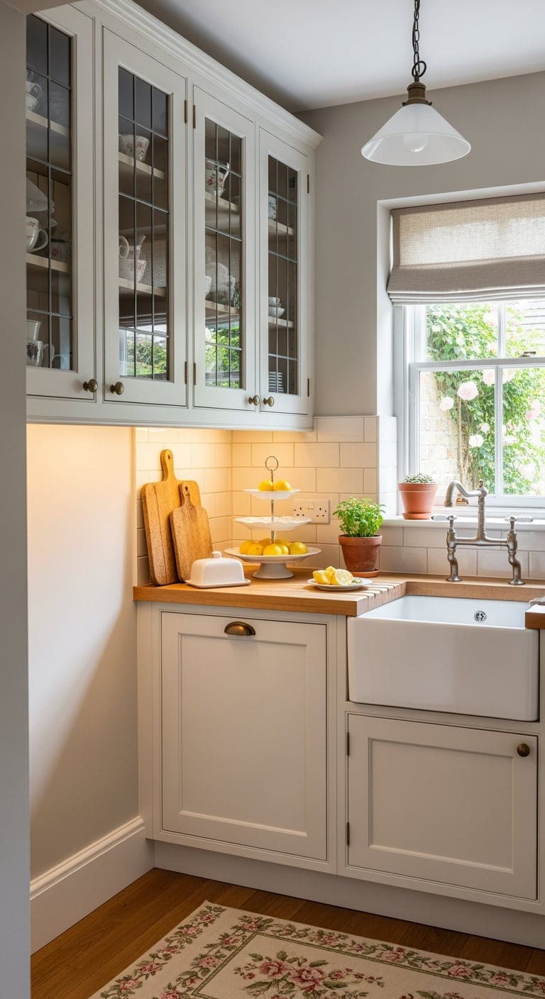 compact english cottage cabinetry