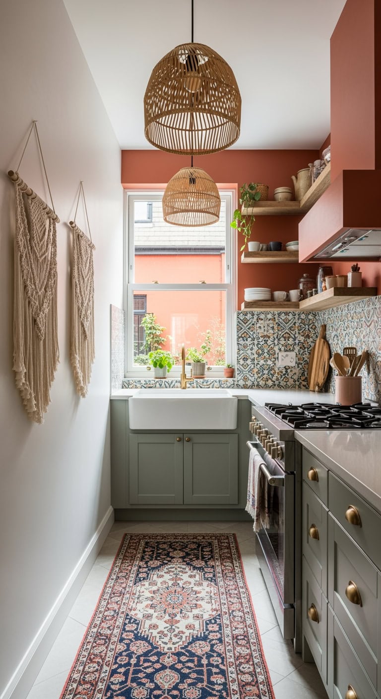 compact galley kitchen storage