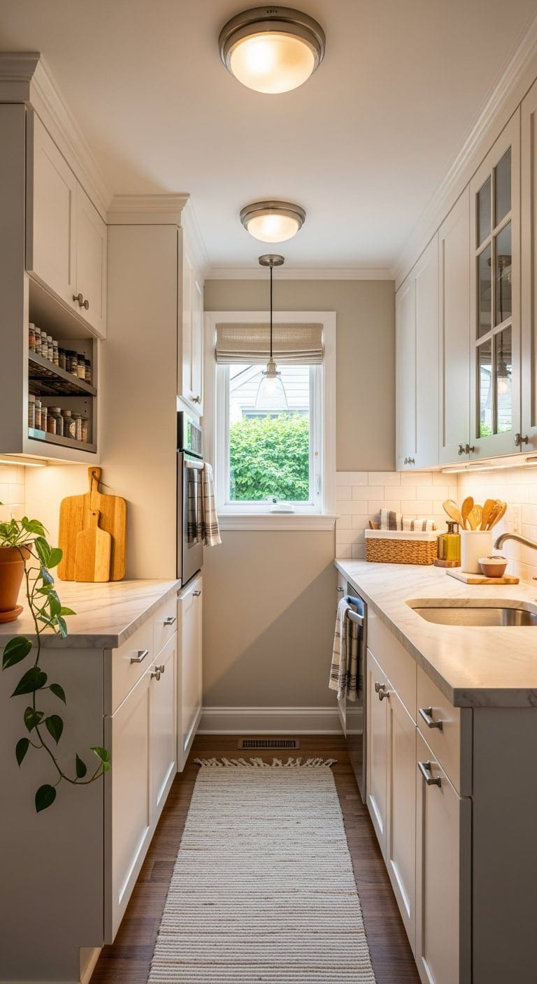 compact neutral lighting makeover