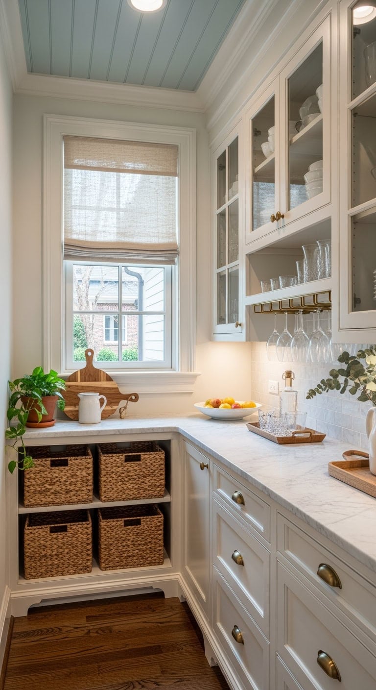 compact southern style butler pantry