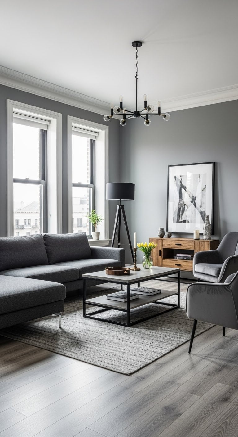 concrete black steel warm gray sophistication