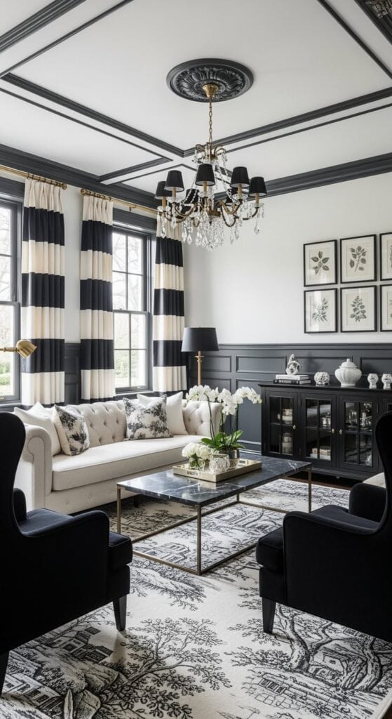 23 Classic Black and White Living Room Ideas for Timeless Style