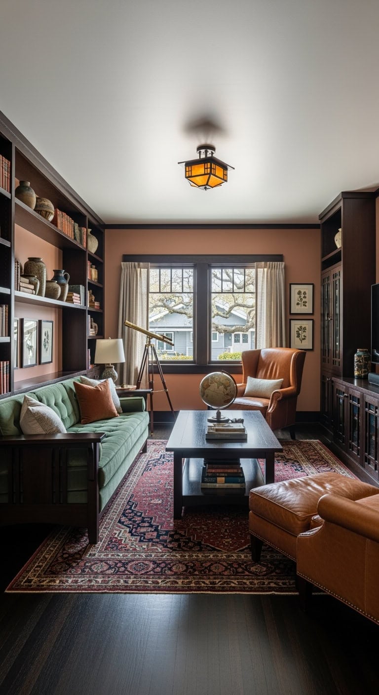 cozy black cherry library