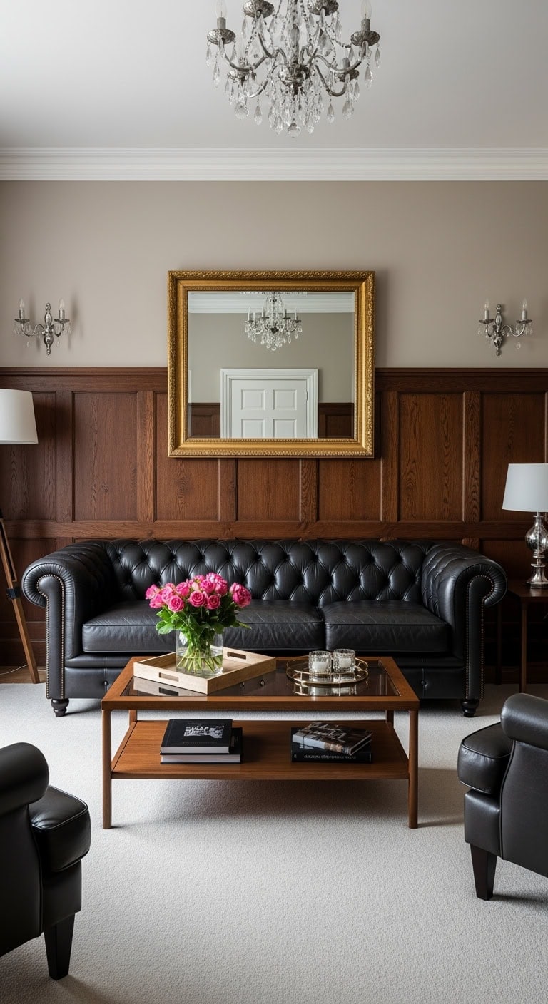 cozy british inspired dark elegance