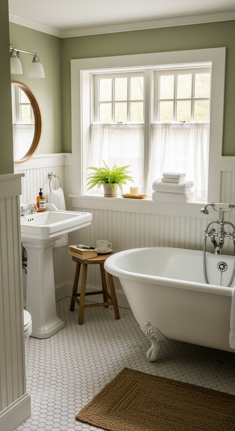 cozy cottage beadboard bathroom