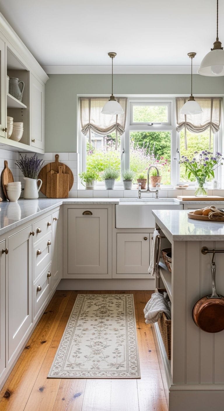cozy cottage beadboard kitchen