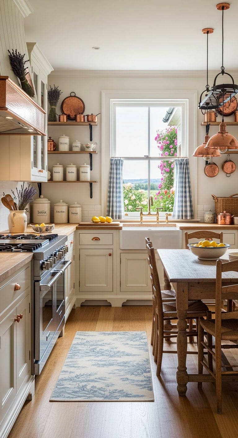 cozy distressed wood kitchen