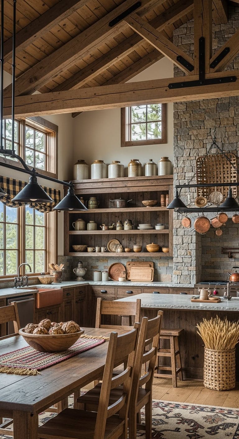 cozy reclaimed wood lodge