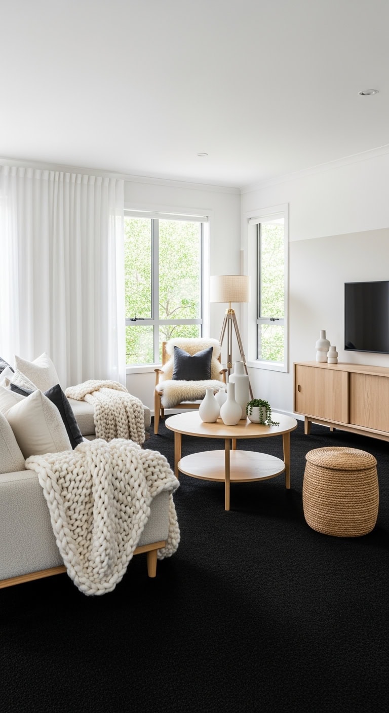 cozy scandinavian black birch aesthetic