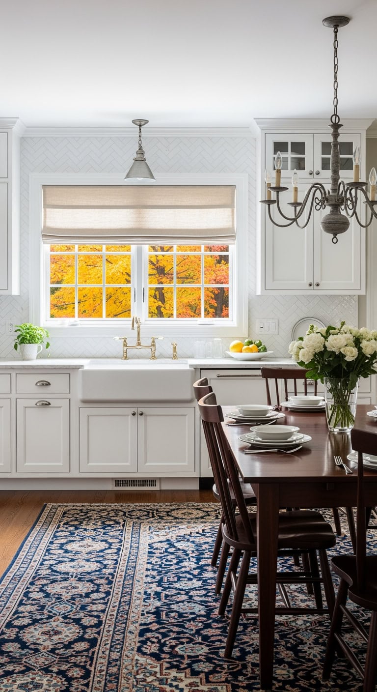 cozy small kitchen dining combo