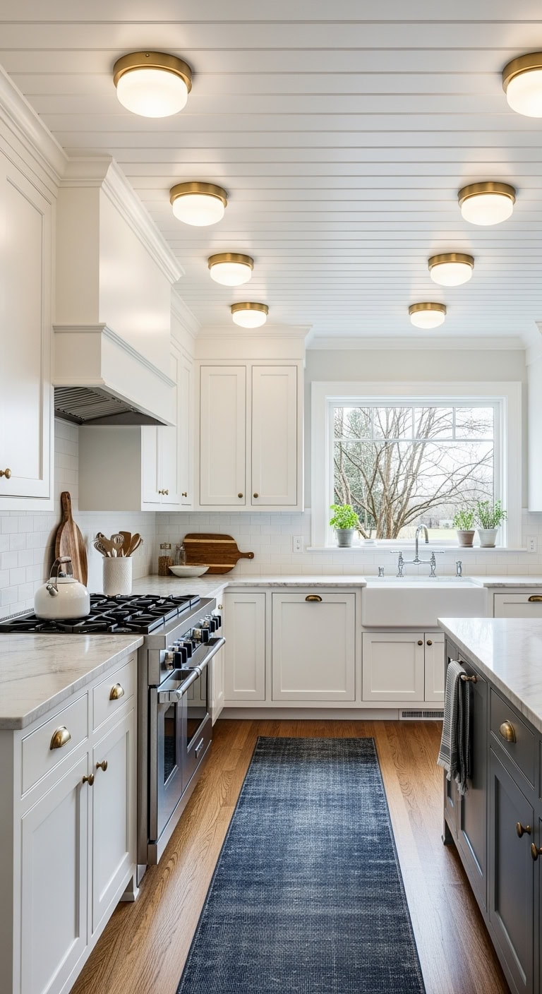 cozy transitional low ceiling lighting