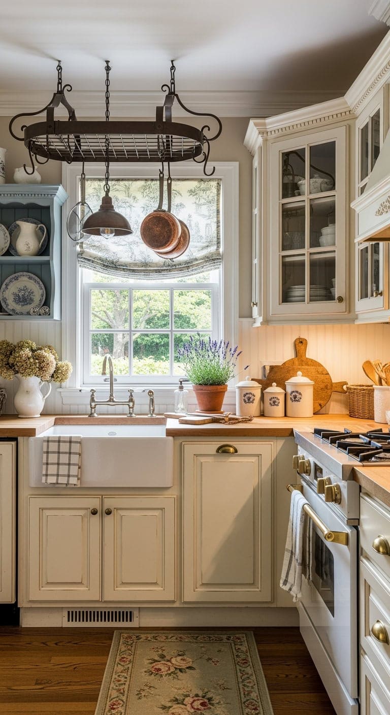 cozy vintage inspired u shaped kitchen