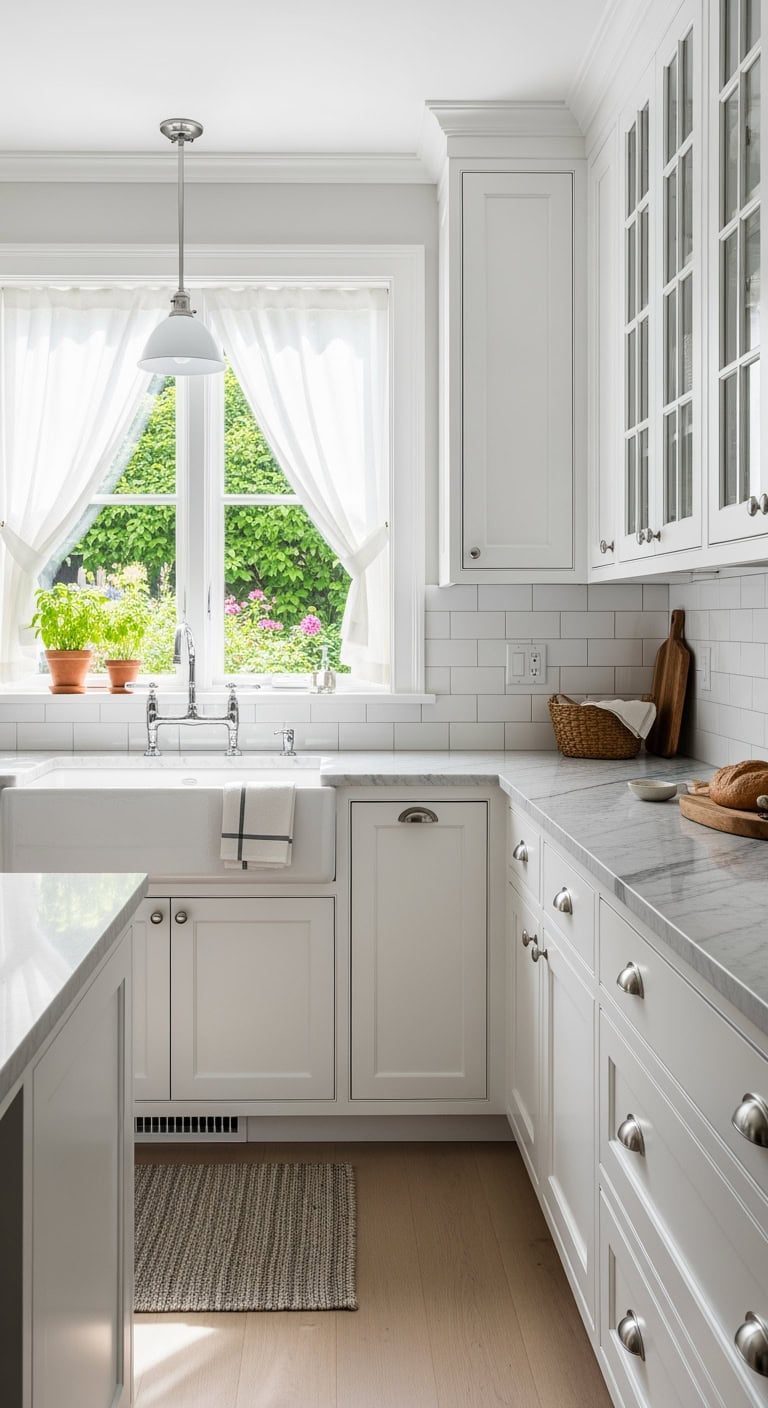 cozy windowed compact kitchen