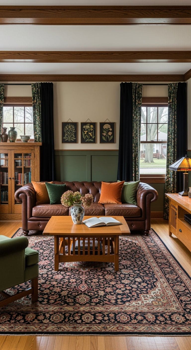 craftsman inspired moody oak sanctuary