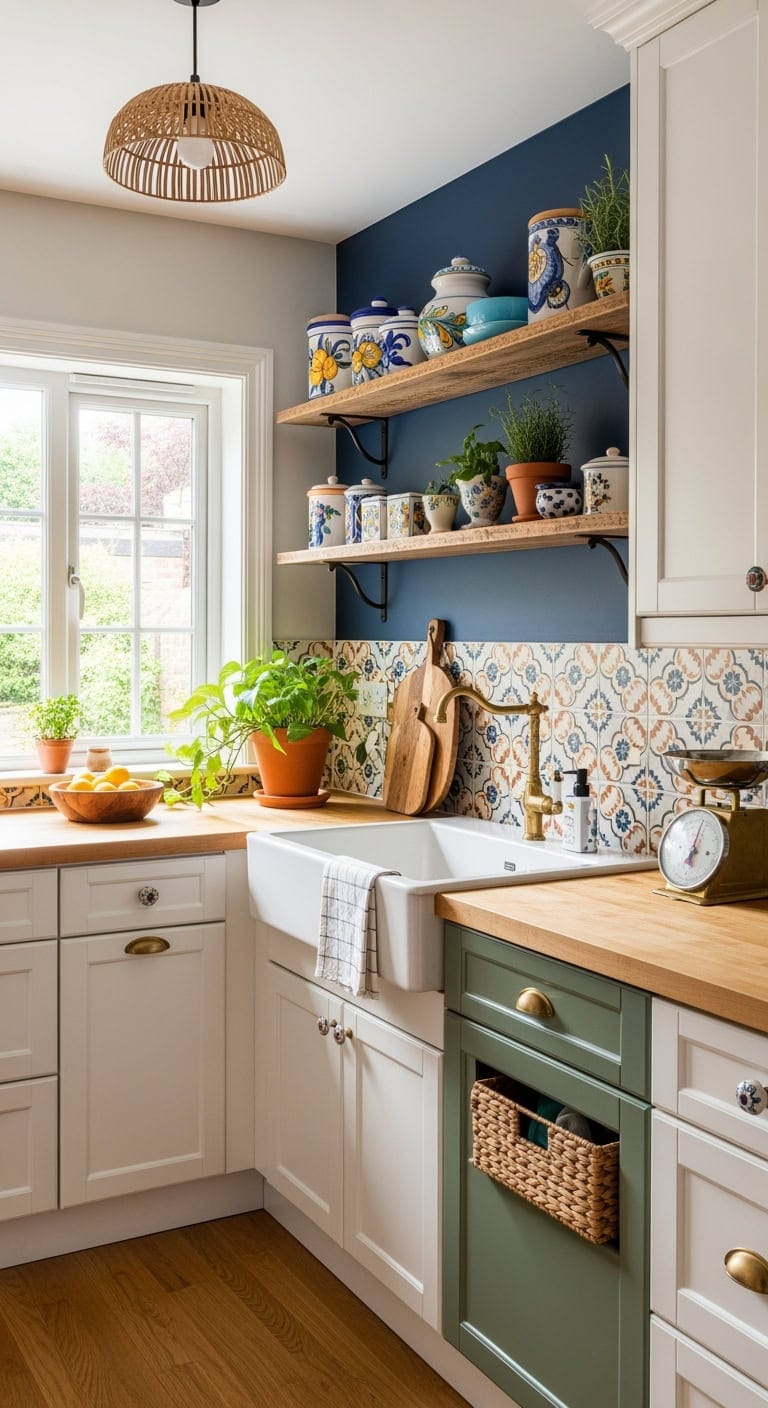 curated over sink display space