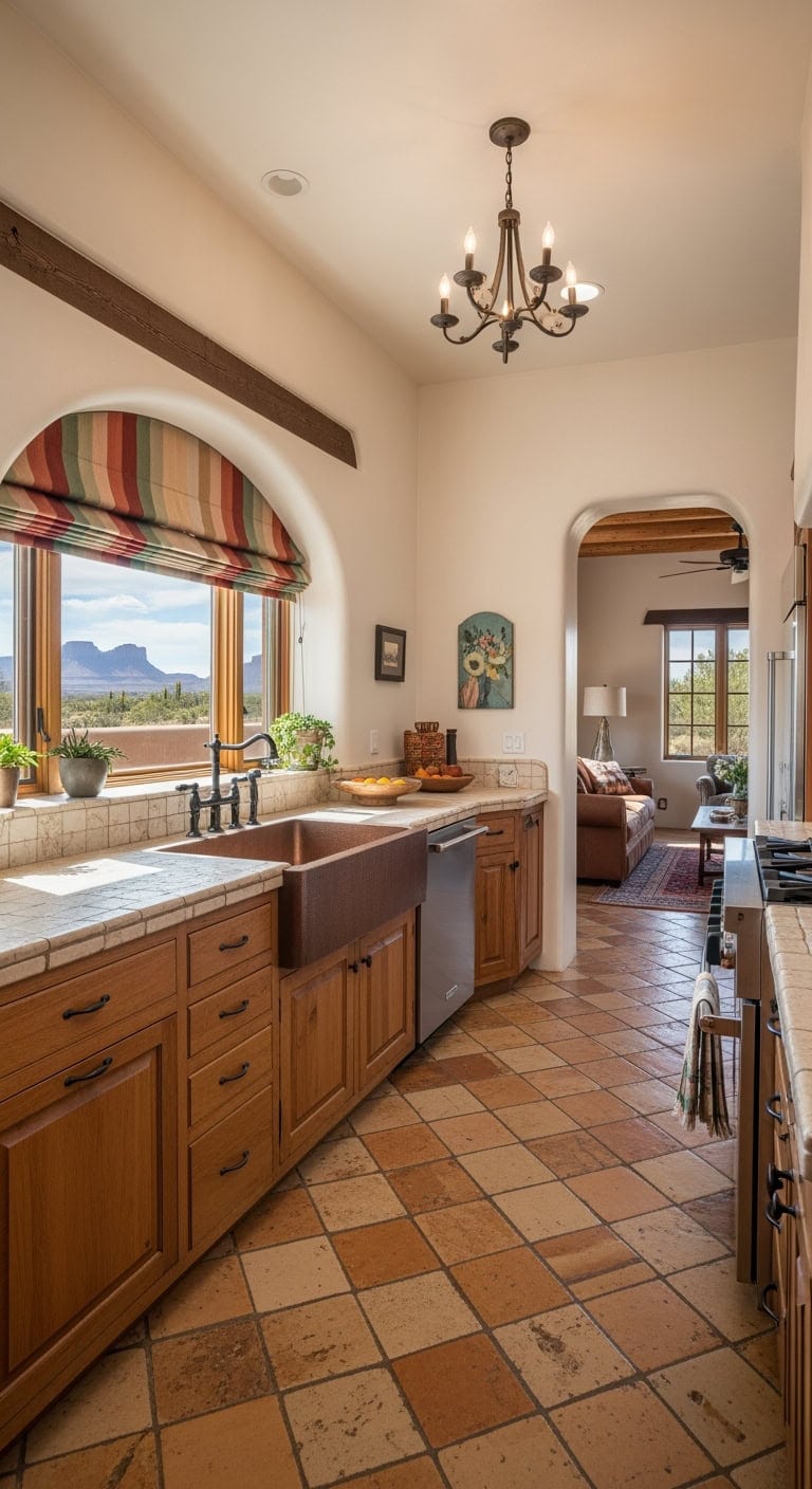 curved adobe walls guiding flow