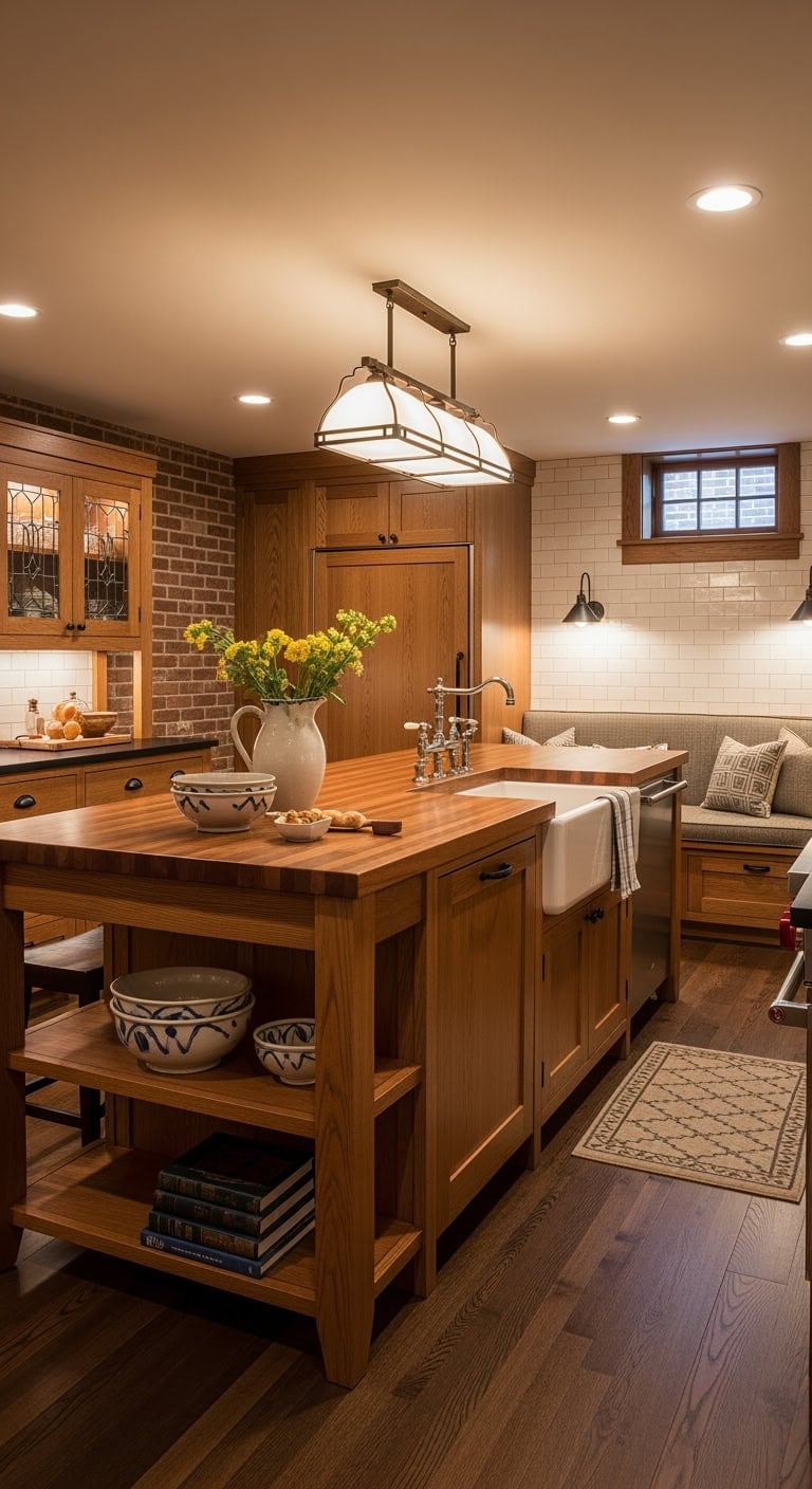 custom millwork cozy basement cabinetry