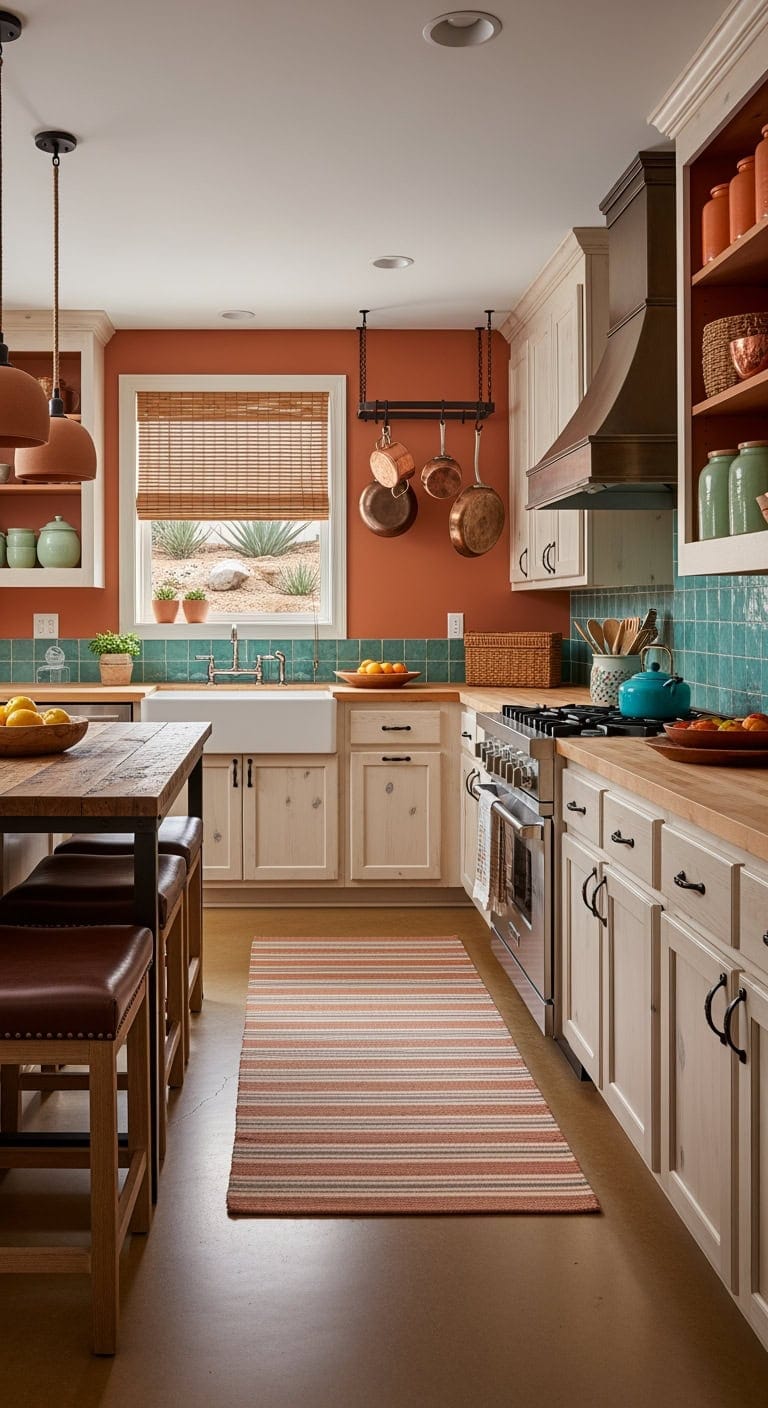 desert inspired terra cotta kitchen