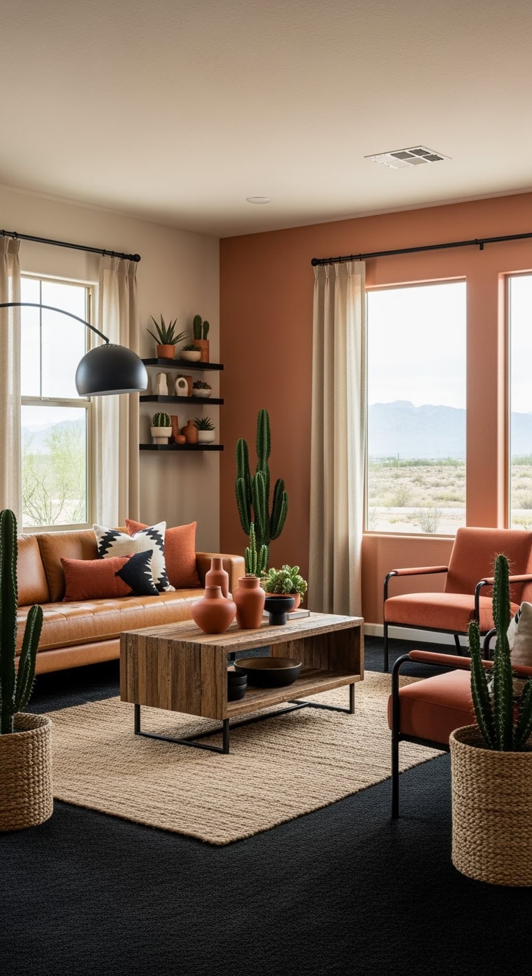 desert modern terracotta and black