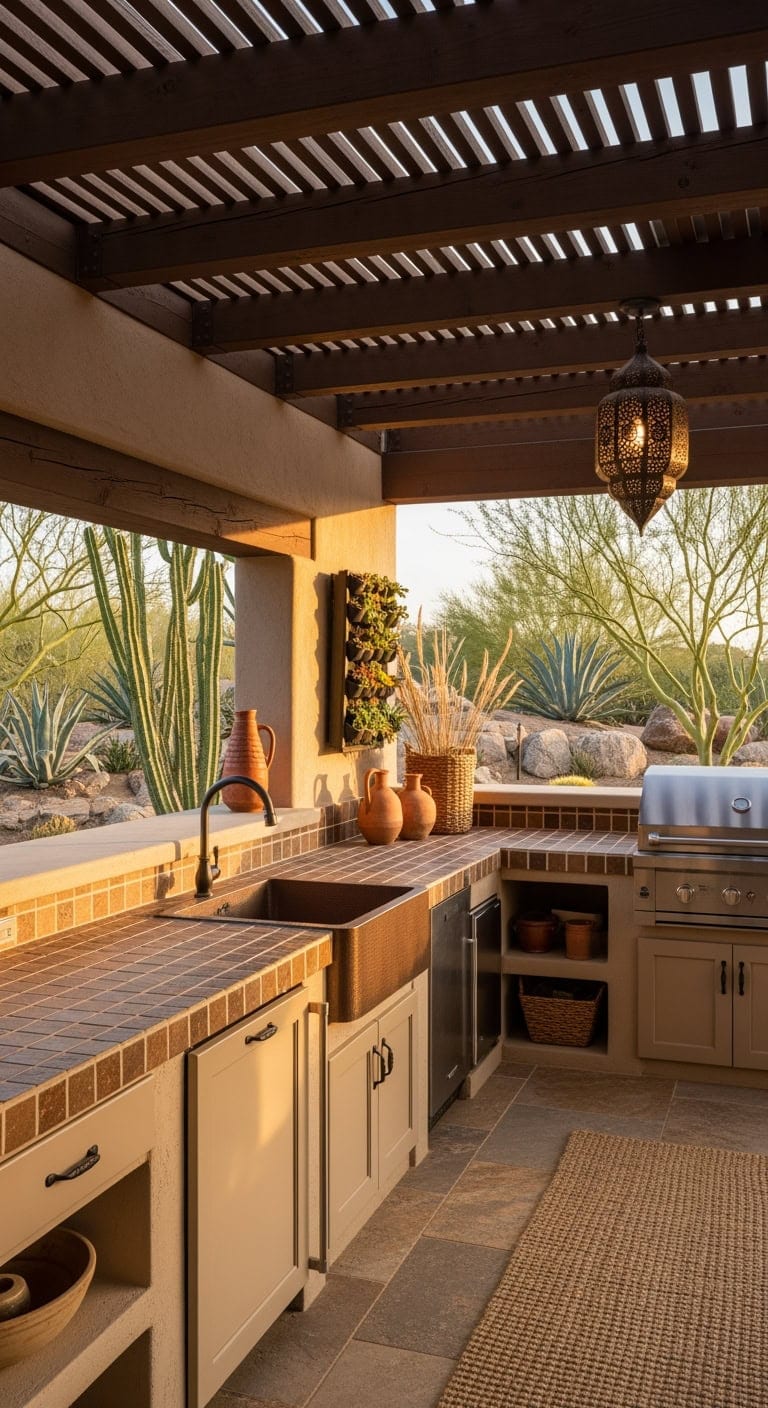 desert modern water wise backyard