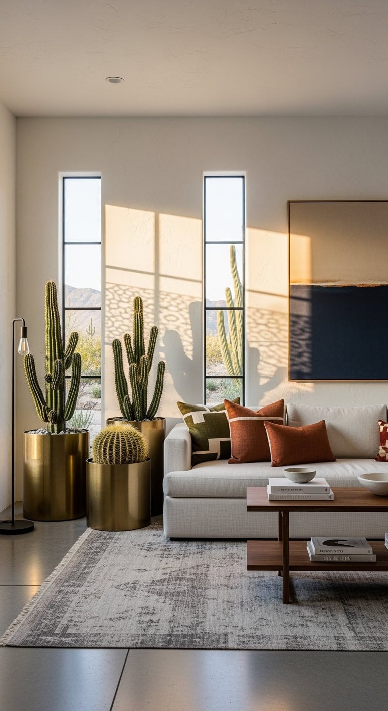 desert modern white and gold sanctuary
