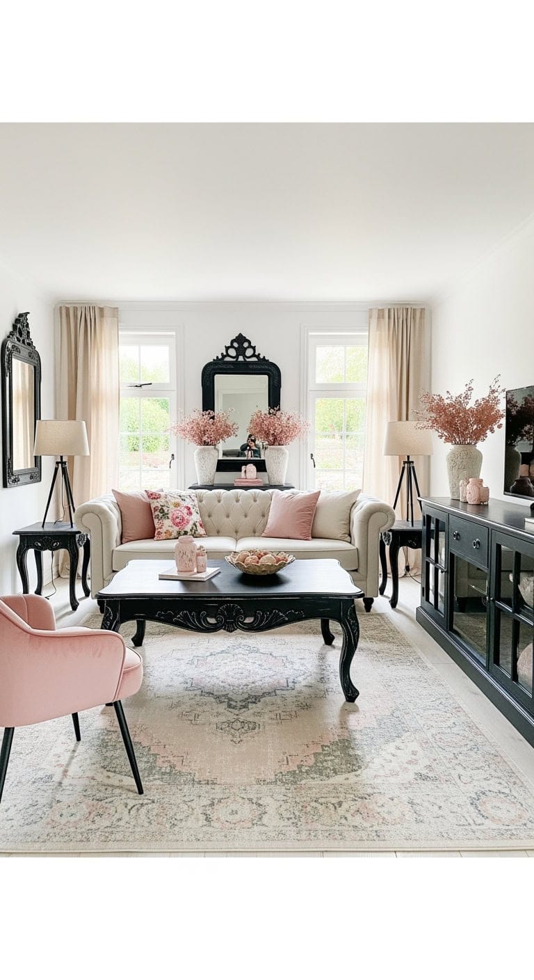 distressed black shabby chic elegance