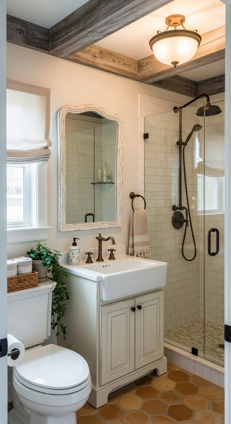 distressed faux beams charm