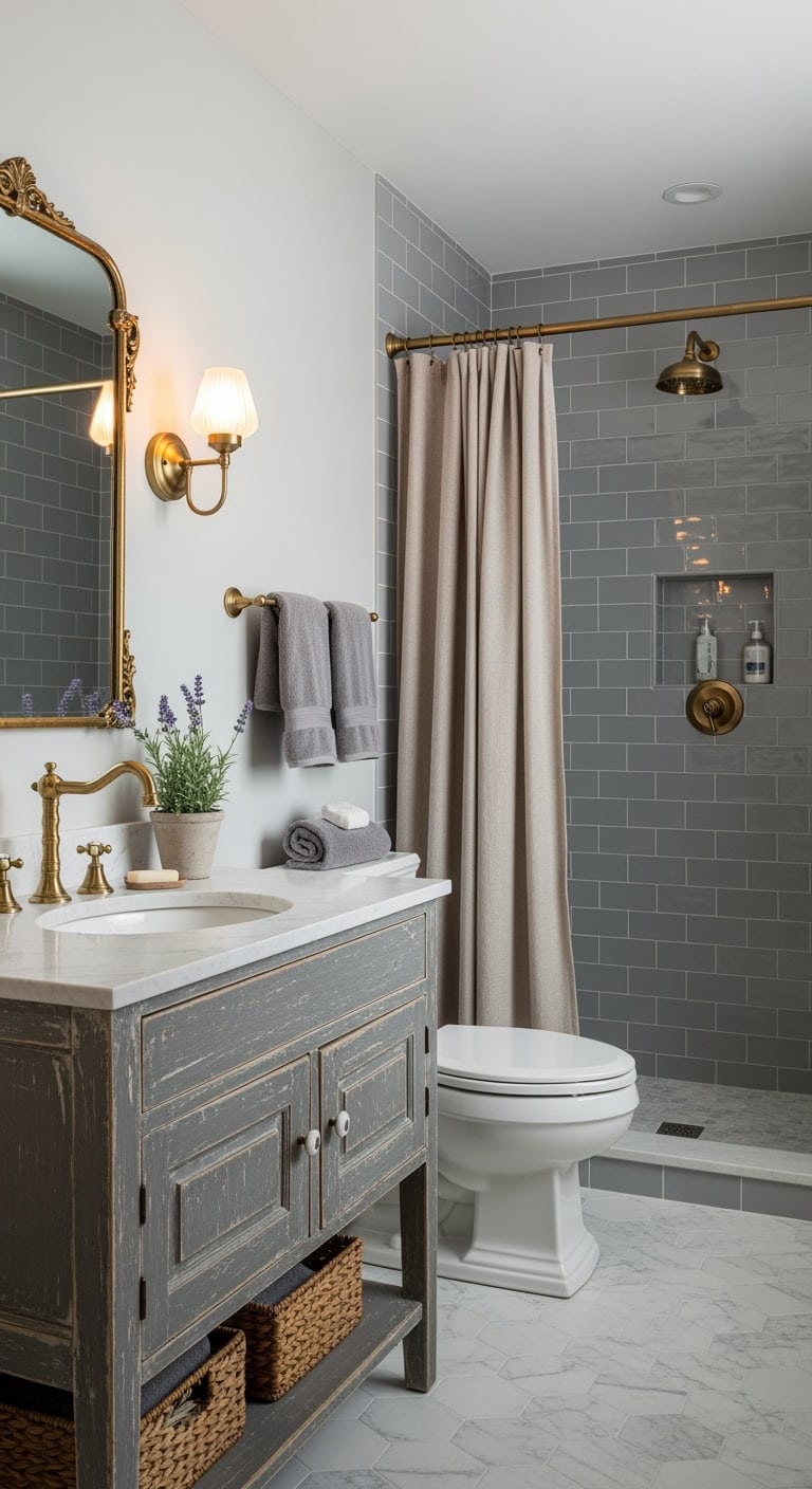 distressed grey french charm