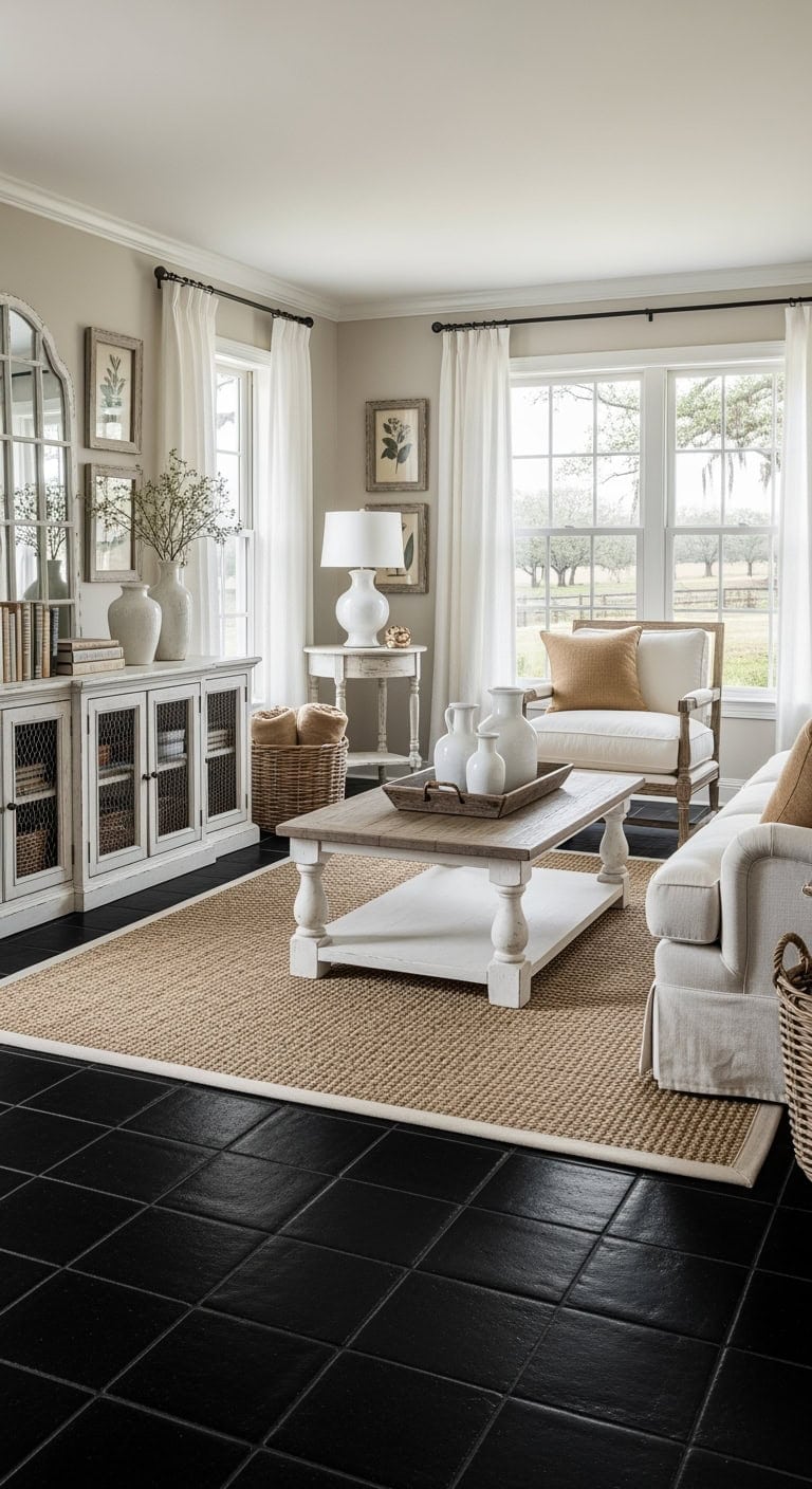 distressed white french country