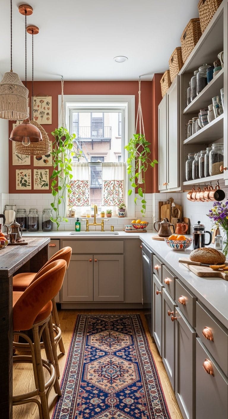 eclectic bohemian creative morning space