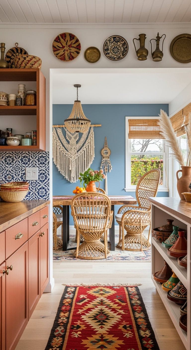 eclectic bohemian kitchen dining fusion