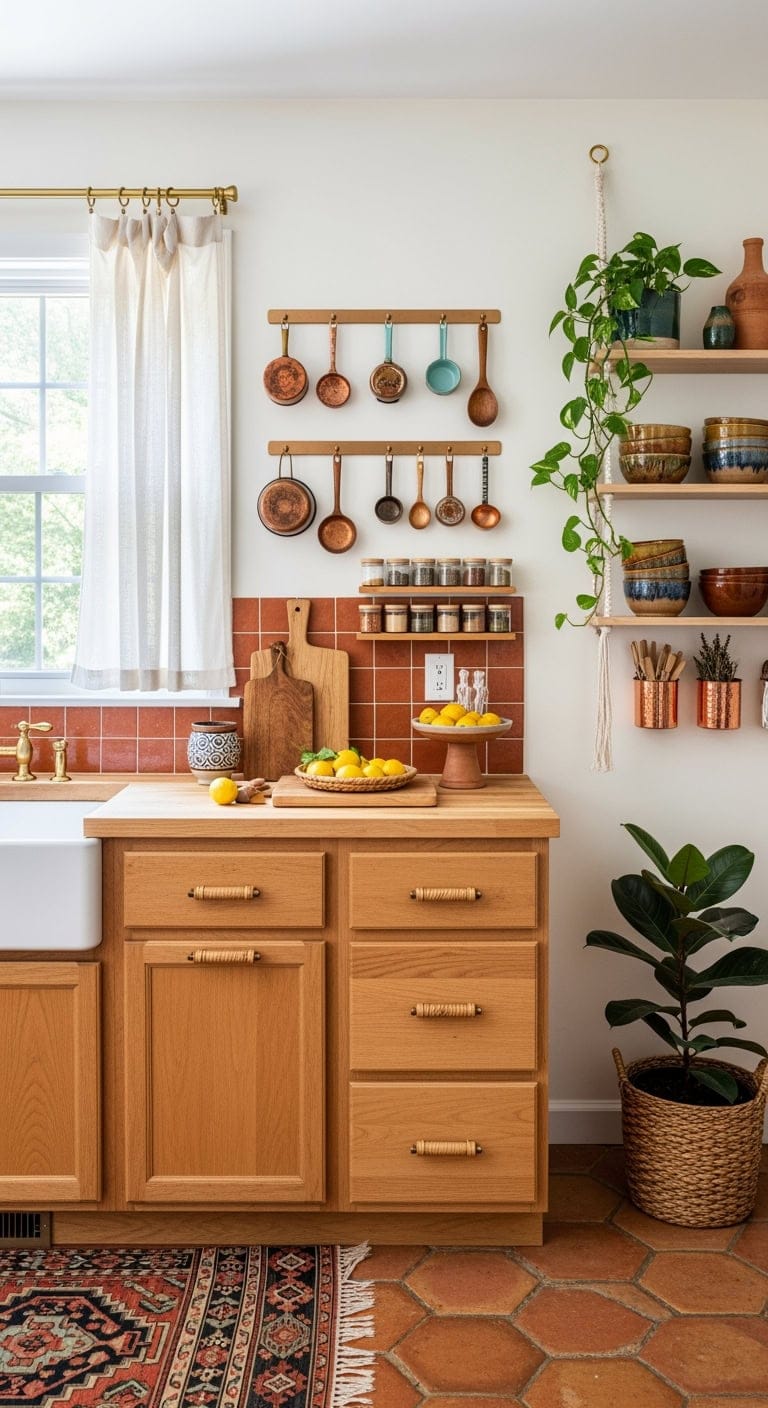 eclectic magnetic countertop organization