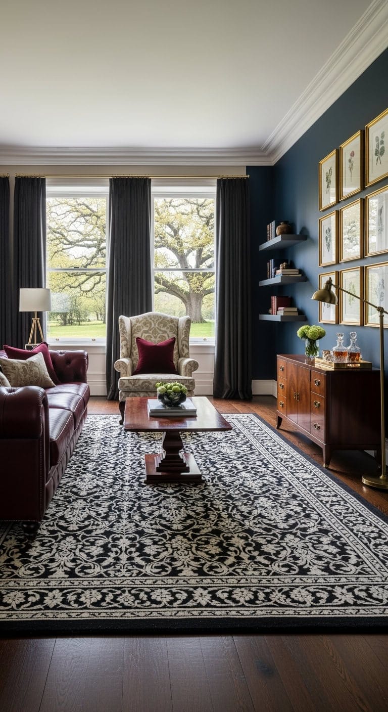 english manor living room