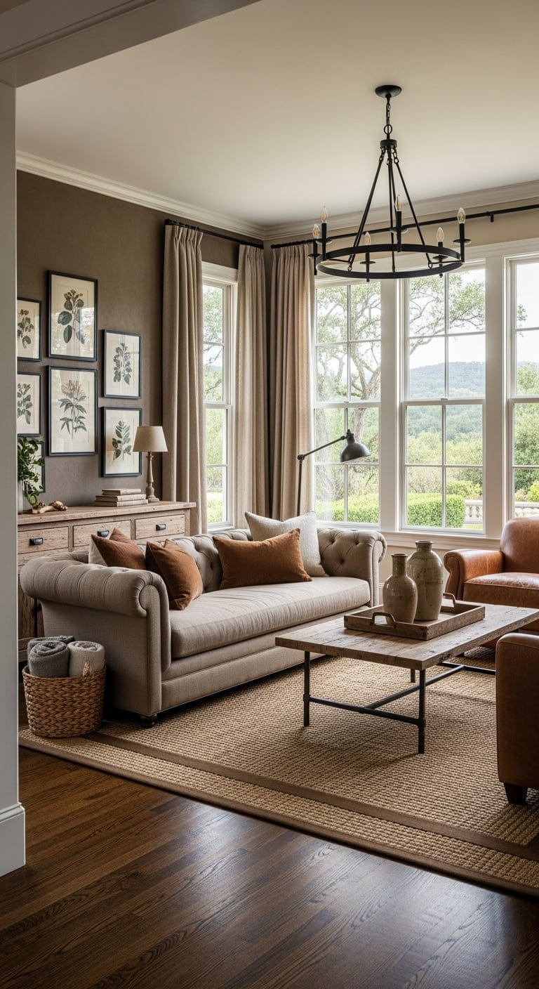 espresso floors iron accents