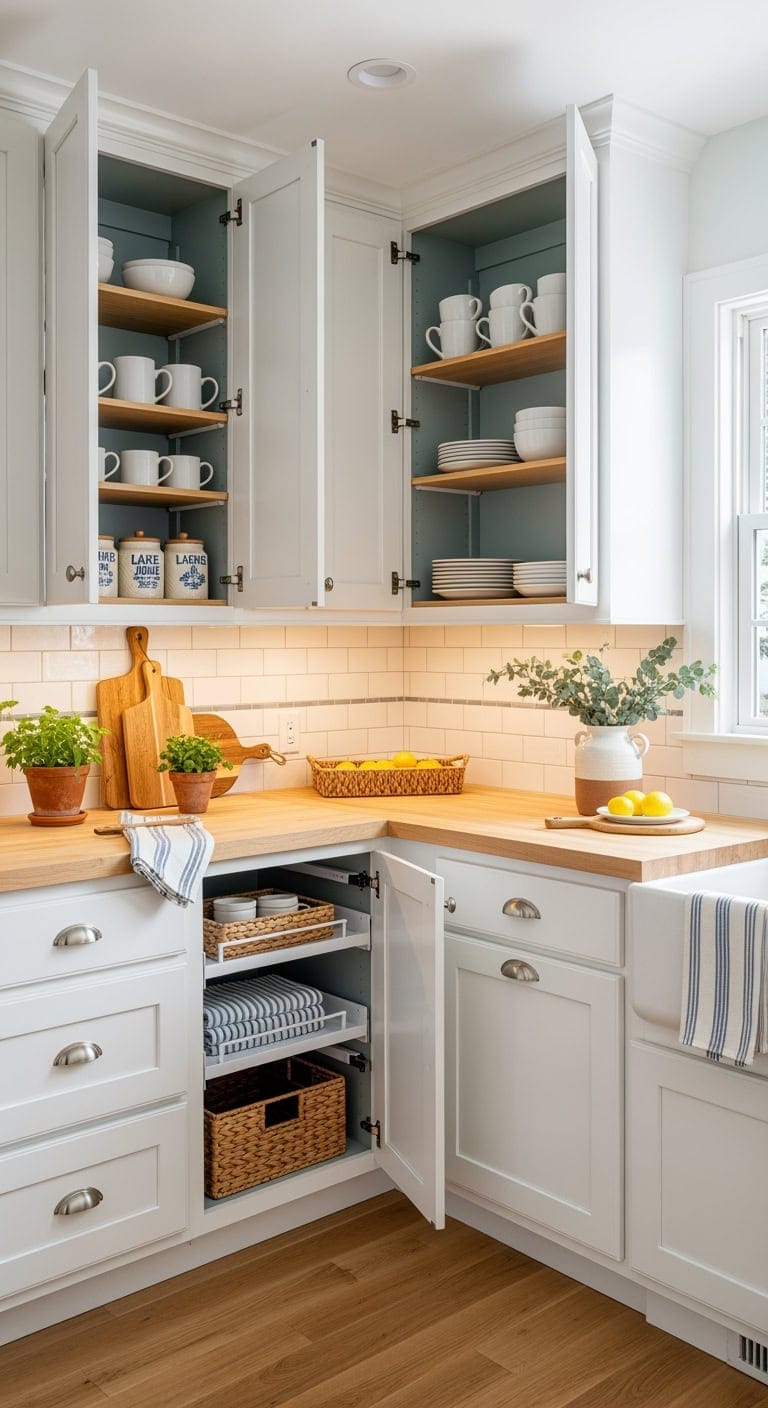 expandable lake house cabinet solution