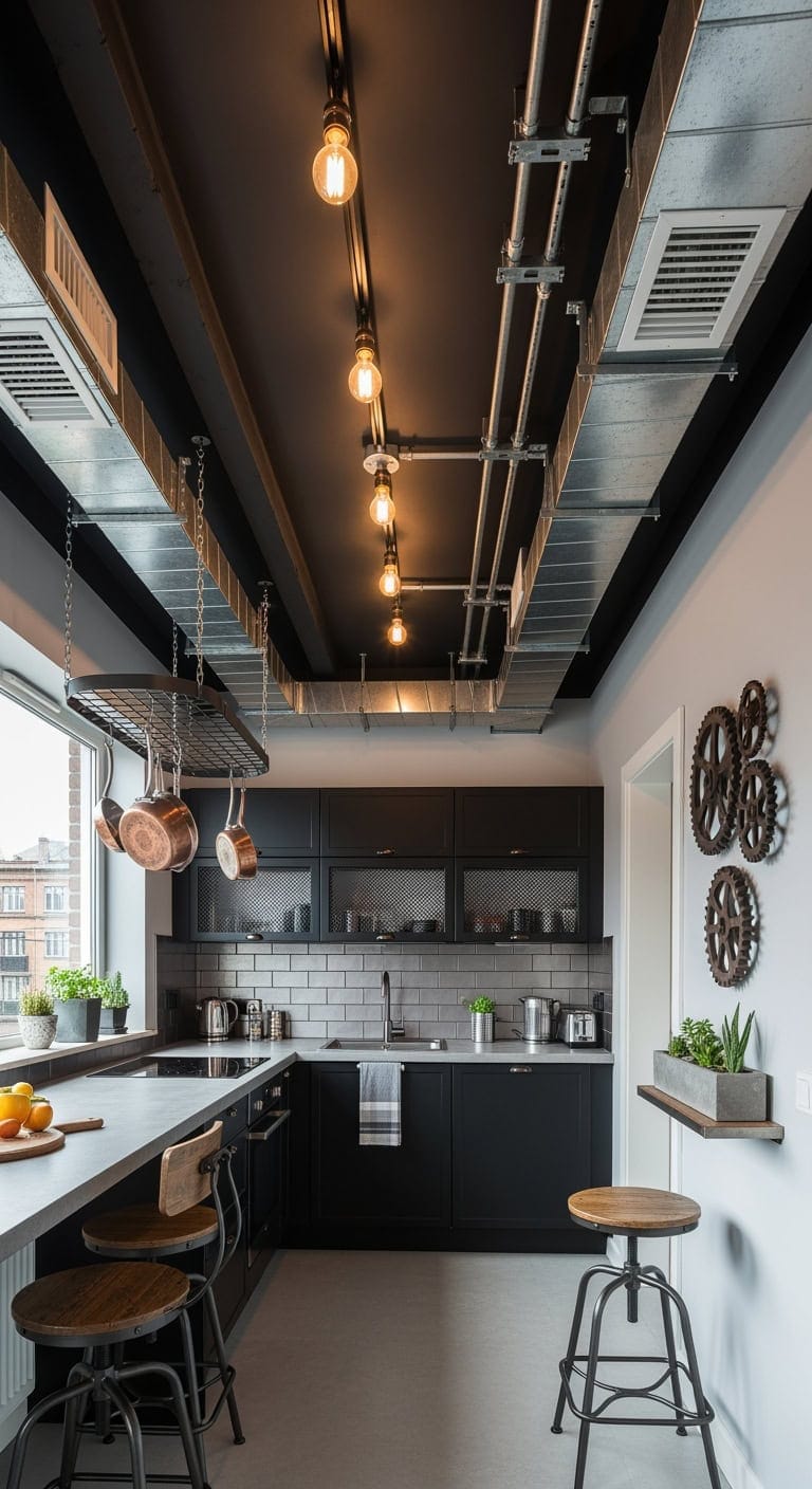 exposed ductwork industrial kitchen