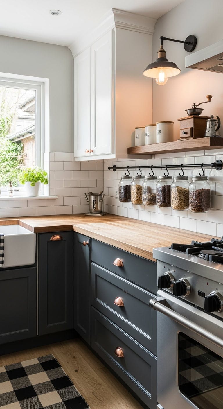 farmhouse mason jar organization