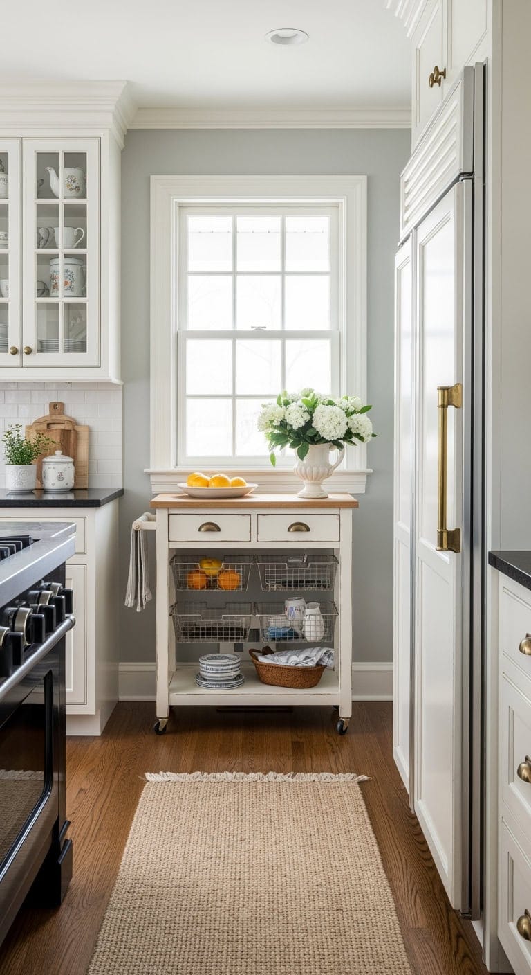 french country corner cart