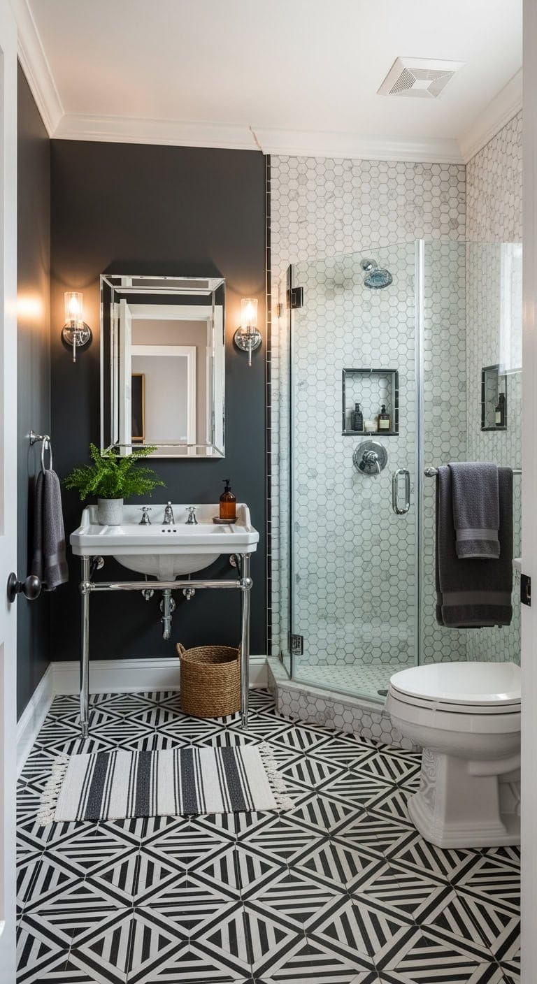 gatsby inspired charcoal geometric elegance