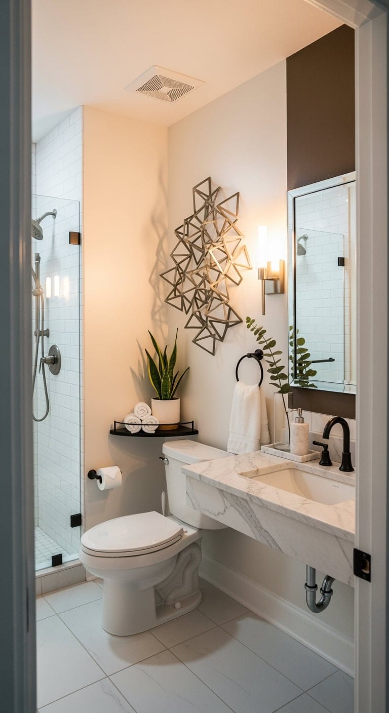 geometric metal corner statement