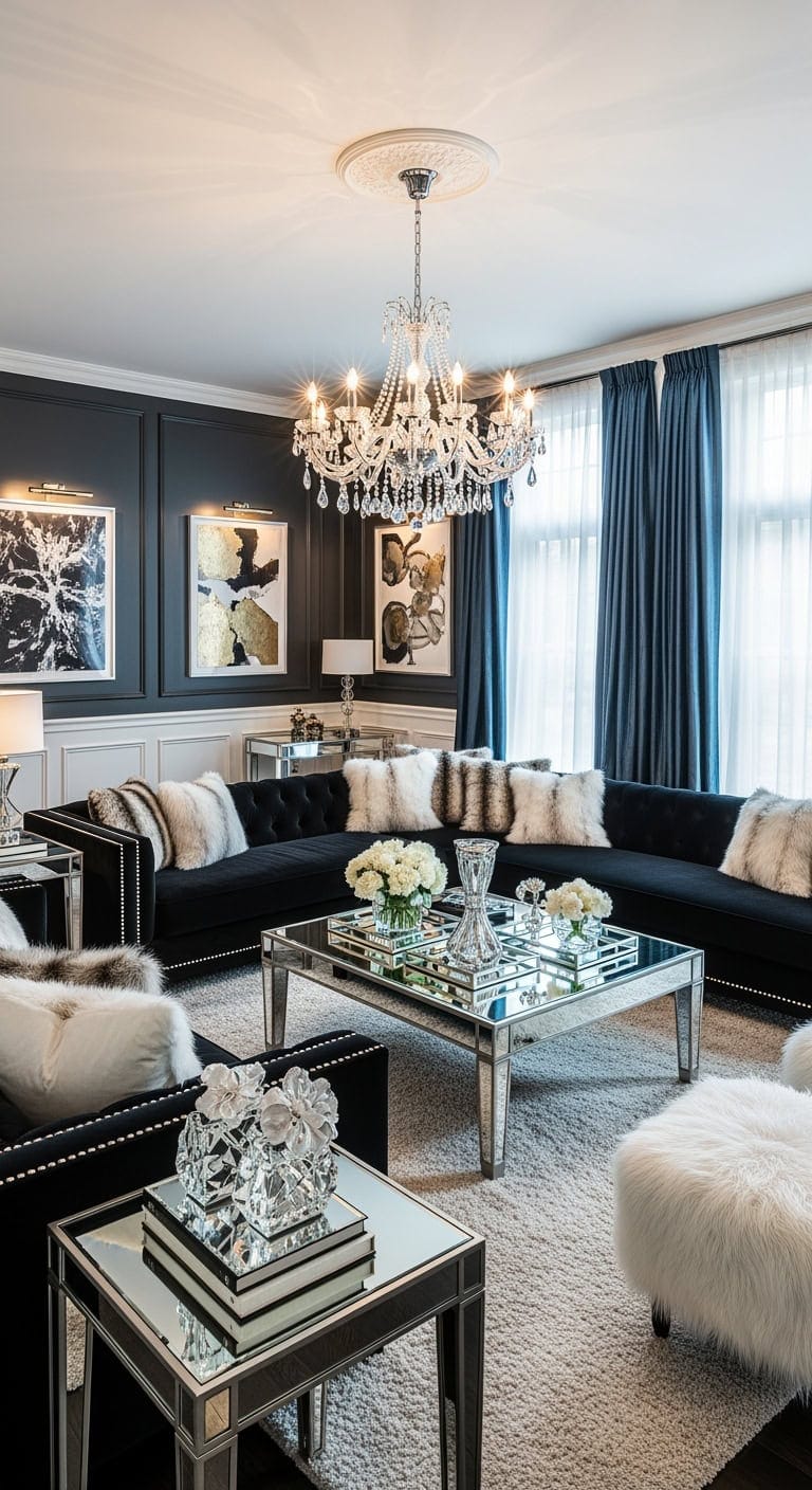 glamorous black velvet oasis