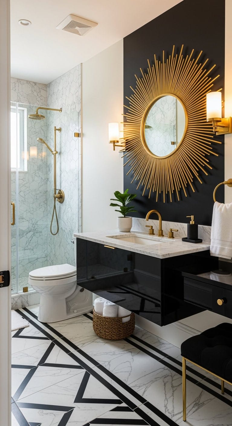 glamorous gold sunburst statement