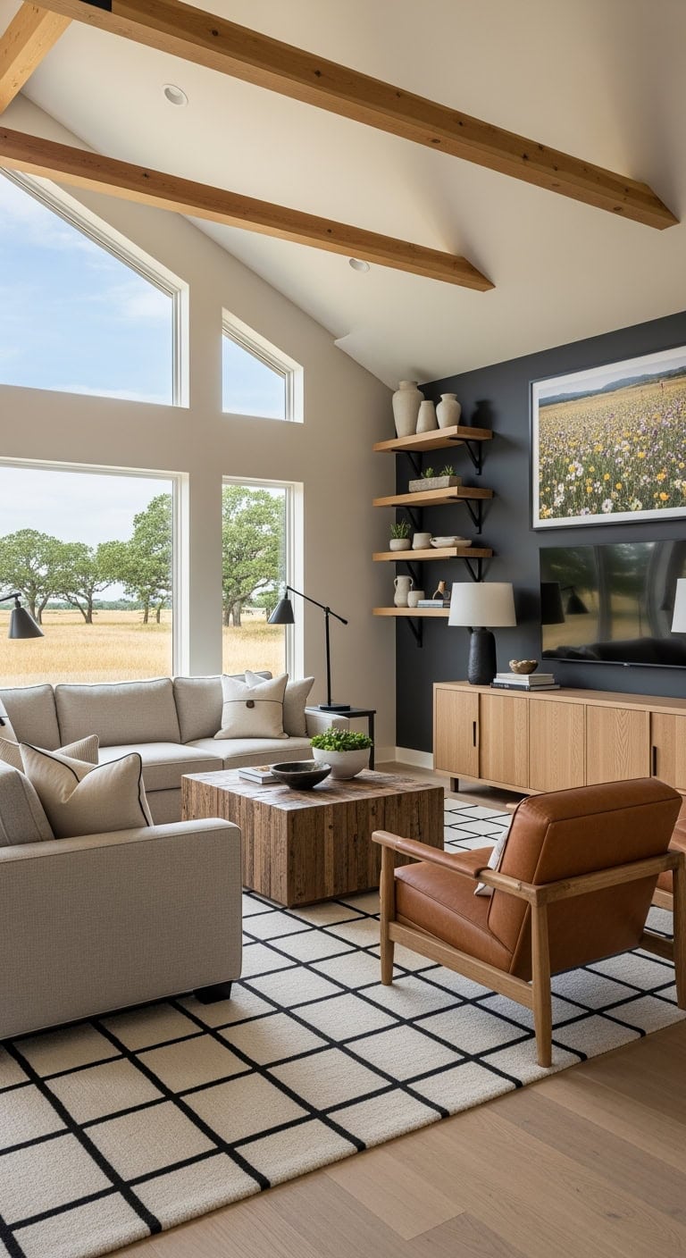 grounded prairie inspired modern farmhouse