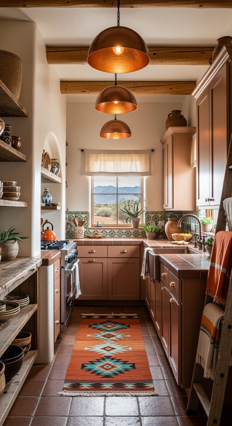 hammered copper southwest kitchen