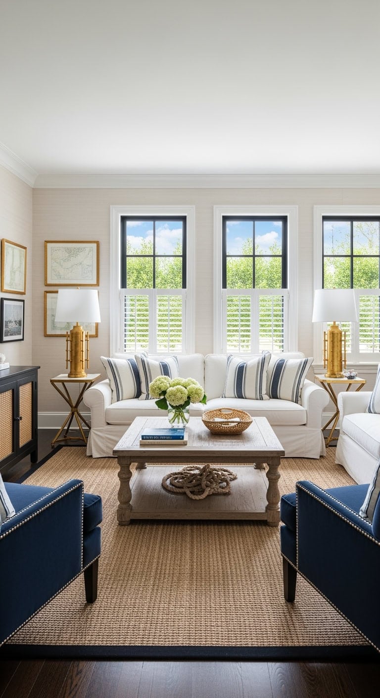 hamptons inspired cream coastal chic